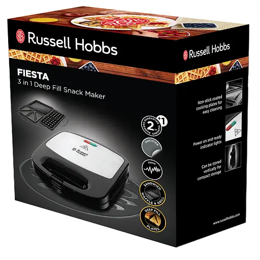 Мультимейкер (вафельниця-бутербродниця-гриль) Russell Hobbs Fiesta 3-in-1 24540-56 - фото 2