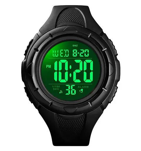 Мужские спортивные часы Skmei 1535 Dive (Черный с черным) - фото 3