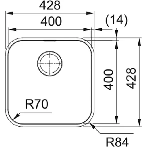Кухонна мийка Franke Smart, нерж.сталь, квадрат, без крил, 399х399мм, чаша - 1, монтаж під стільницю, SRX 110-40, нерж полірів. - фото 2