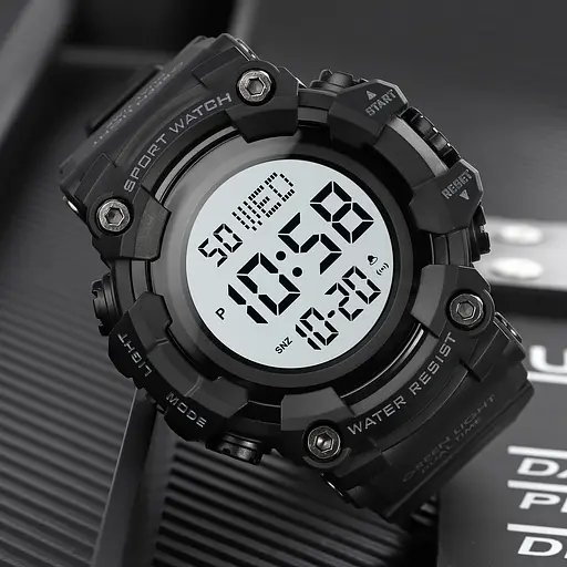 Наручний годинник чоловічий 1968 Black Skmei acs0030454 - фото 4