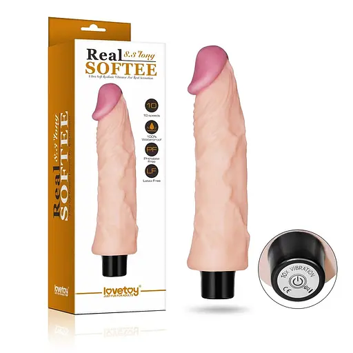 Вібратор Lovetoy Real Softee 8.3" 21.8 см тілесний - фото 7