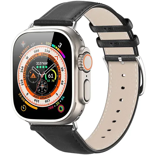 Ремешок Dux Ducis Leather Strap Classic для Apple Watch 38/40/41/42mm(ser.10) Black