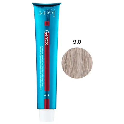 Профессиональная стойка крем-краска для волос Le Cher Geneza Geneza 9.0 интенсивный светлый блонд 100 мл - фото 1