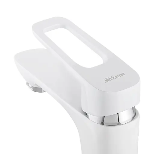 Смеситель для умывальника Mixxus Nevada 001 Nut white MI5798 Белый матовый - фото 2