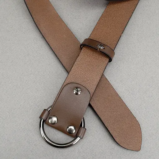 Ремінь жіночий шкіряний коричневий HC-3471 (130 см) під піджак та пальто - фото 7