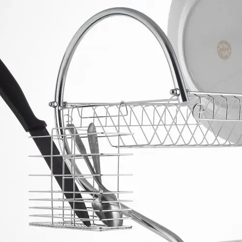 Сушка для посуду Ofenbach 2-х рівнева 52x24.5x37 см хромована сталь (100405) - фото 3