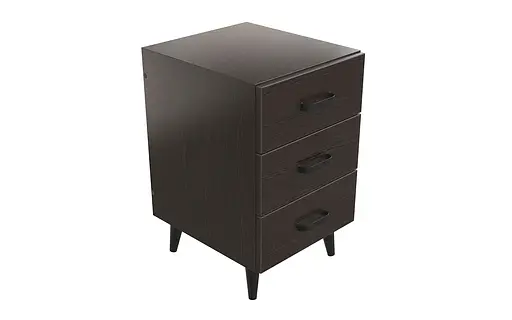 Тумба Вива 3 на конусных ножках Ferrum-decor 56,5x35x40 Черный металл ДСП Венге Магия 16 мм (FRD-106819) - фото 2