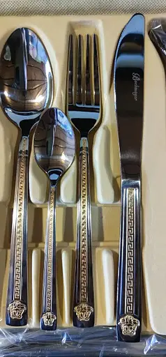 Набор столовых приборов Bachmayer BM-7801 Версаче на 12 персон в подарочном чемодане 72 предмета - фото 3