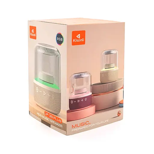 Колонка Kisonli LP-3S Plus Bluetooth 5.0, 1х8W, 1200mAh, USB/TF/BT/AUX, DC: 5V/1A, Black, BOX, Q60 - фото 2