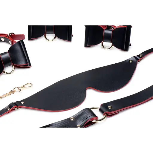 Набір для BDSM Master Series Bow - Luxury BDSM Set With Travel Bag - фото 5