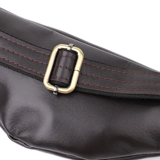 Бананка для чоловіків з гладкої натуральної шкіри SHVIGEL 29х11х4,5 см sum0027448 - фото 5