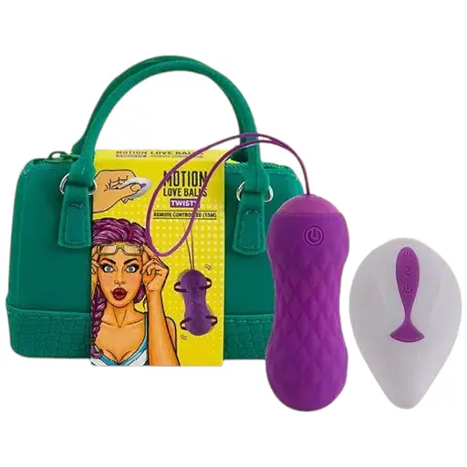 Вагинальные шарики FeelzToys Motion Love Balls Twisty с массажем, вибрацией, вращением и пультом ДУ