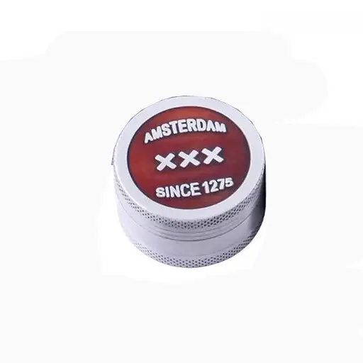 Гриндер для измельчения табака Амстердам HL-243 SINCE 1275 XXX Silver Red (10900) - фото 2