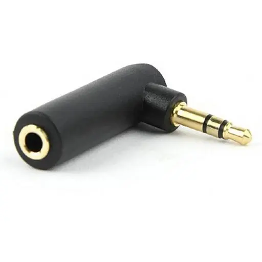 Переходник Cablexpert угловой 3.5 папа мама 90 градусов