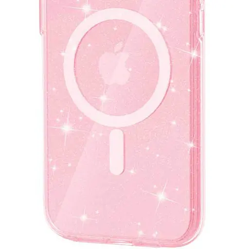 Чохол Epik TPU Galaxy Sparkle MagFit для Apple iPhone 16, 6.1 Pink+Glitter - фото 4
