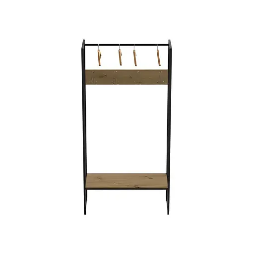 Вішалка модульна підлогова Ferrum-decor Треліс 12 180x90x38 чорний ДСП Дуб Артізан 16мм (FRD-104309)