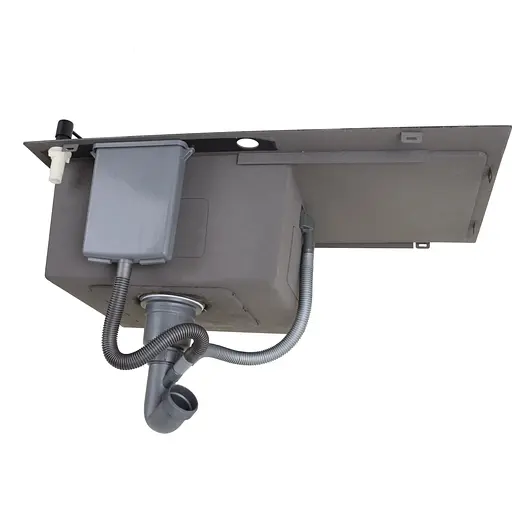 Чорна мийка на кухню Nett NB-7848(L) з лівим крилом 1.5 мм нержавійка - фото 9