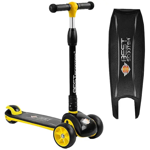 Самокат детский Best Scooter складной 12 Черно-желтий 000254977