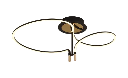 Світлодіодна стельова люстра LCD3167, Чорна