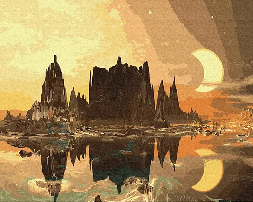 Картина за номерами "Золоте місто" Ideyka KHO2853 40х50 см