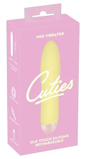 Міні вібратор Cuties Orion 13.2 см жовтий - фото 2