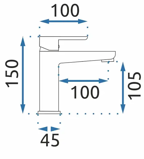 Смеситель для умывальника Rea Orix низкий gold REA-B6163 Золотой - фото 5