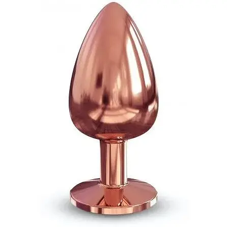 Металева анальна пробка Dorcel - Diamond Plug Rose Gold із прикрасою у вигляді кристалу L - фото 2