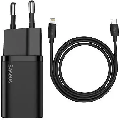 Зарядний пристрій Baseus 20W Super Si USB-C (TZCCSUP-B01) чорний - фото 1