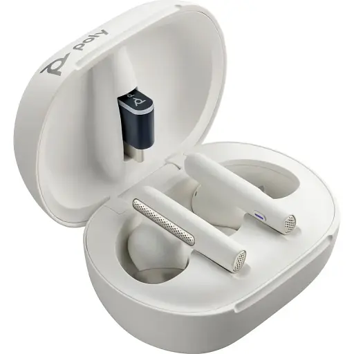 Навушники TWS Poly Voyager Free 60+ Earbuds + BT700C + TSCHC White - фото 5