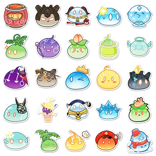 Стікерпак Геншин Набір наклейок GeekLand Genshin Impact 50 штук - фото 3