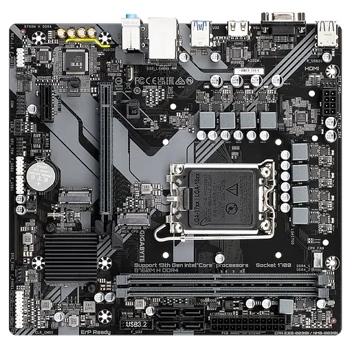 Mатеринська плата Gigabyte B760M H DDR4 LGA 1700 (B760M H DDR4) - фото 3