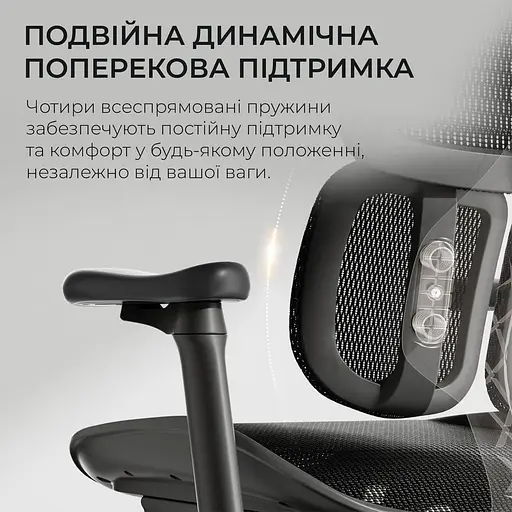 Ігрове крісло Sihoo DORO S100 Mesh Black (S100-M301) - фото 7