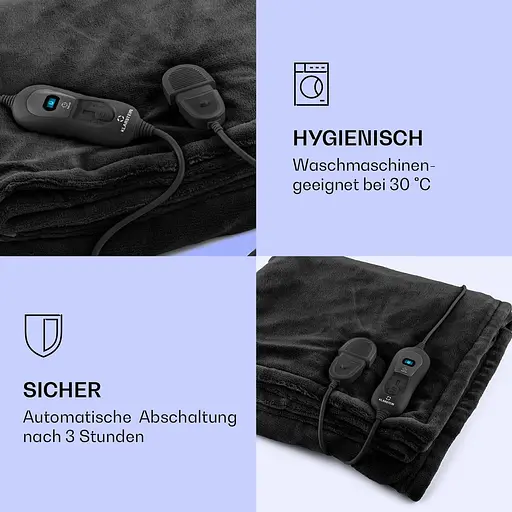 Електроковдра Klarstein Dr.Watson XL 120 Вт (10031658) Чорний - фото 4