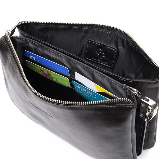 Кожаная женская сумка Grande Pelle 26х15.5х3 см sum0023600 - фото 6