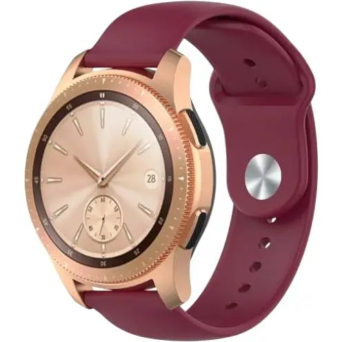 Ремешок DK CDK для Garmin Forerunner 255 / 255 Music 22mm Silicone Sport Band (011909) (red wine) - фото 2