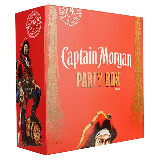 Уценка. Набор Captain Morgan Party Box: Ромовый напиток Captain Morgan Spiced Gold, 0,7 л, 35% + Ромовый напиток Captain Morgan Spiced Black, 0,7 л, 40% - фото 2