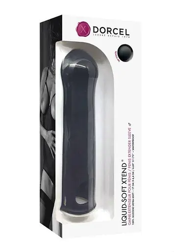 Удлиняющая насадка на член Dorcel Liquid-Soft Xtend с кольцом для мошонки до + 3.8 см - фото 3