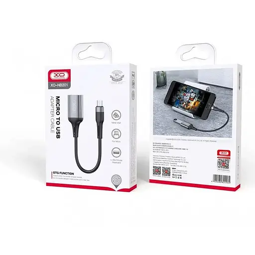 Переходник XO NB201 USB to Type-C OTG вилка розетка - фото 3