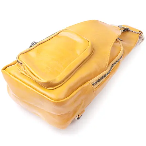 Женская сумка Vintage из экокожи с акцентом на текстильную лямку 18х33х10 см sum0026971 - фото 5