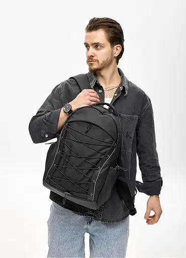 Мужской рюкзак Sambag Zard Neo черный с декором 43 х 27 х 13 см (25000264m) - фото 1