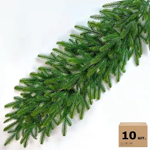 Хвойна гірлянда Hvoya Forest лита зелена з салатовими кінчиками (10 шт. x 1.2 м)