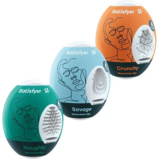 Набір мастурбаторів Satisfyer Masturbator Egg Set 3 шт. білий