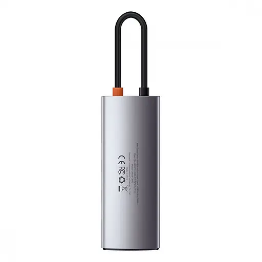 USB-хаб Baseus Metal Gleam Series 5-in-1 Type-C gray - фото 6