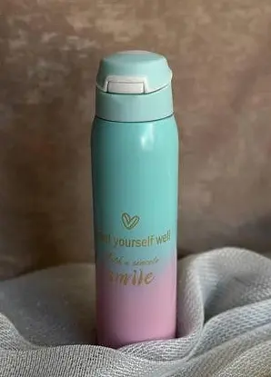 Термос "Happiness Comes" блакитно-рожевий градієнт нержавіюча сталь 500 мл - фото 6