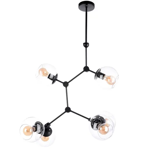 Люстра Brille молекула в зале E27 60W BK (BL-338S/6)