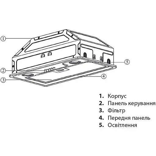 Вытяжка встроенная Ardesto HFI-F700MW White [142609] - фото 2