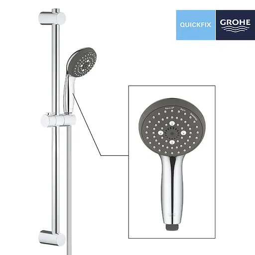 Душовий гарнітур Grohe QuickFix Vitalio Start 100 26032000, Хром - фото 3