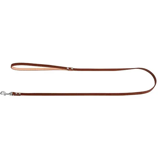 Повідець Collar одинарний непрошитий (ширина 8мм, довжина 122см) коричневий - фото 2