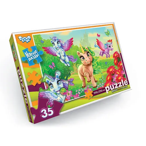 Мякі пазли Єдинороги S35-10-06, 35 елементів