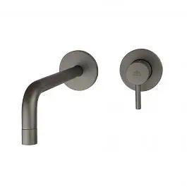 Смеситель для раковины настенный Paffoni Light излив 178 мм mercury grey LIG105MG70, Серый - фото 1